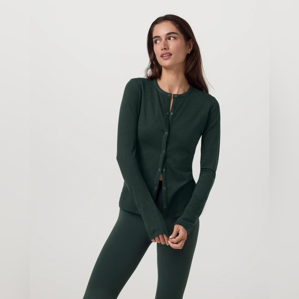 Vuori Long Sleeve Halo Snap Cardigan